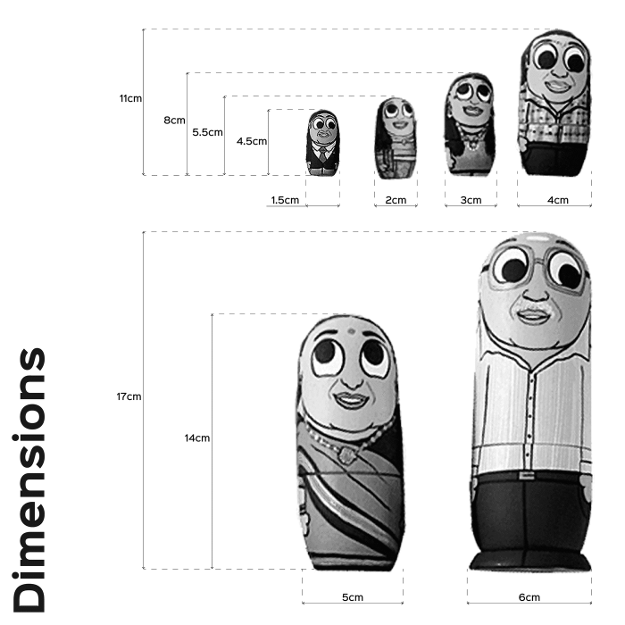 Personalized Nesting Dolls for Large Families