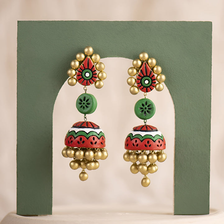 Handmade Jhilmil Terracotta Earrings