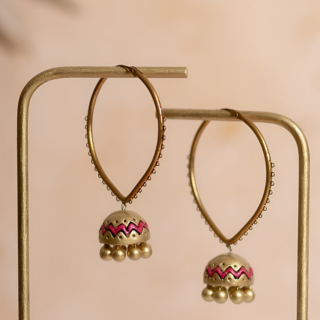 Handmade Rustic Terracotta Earrings