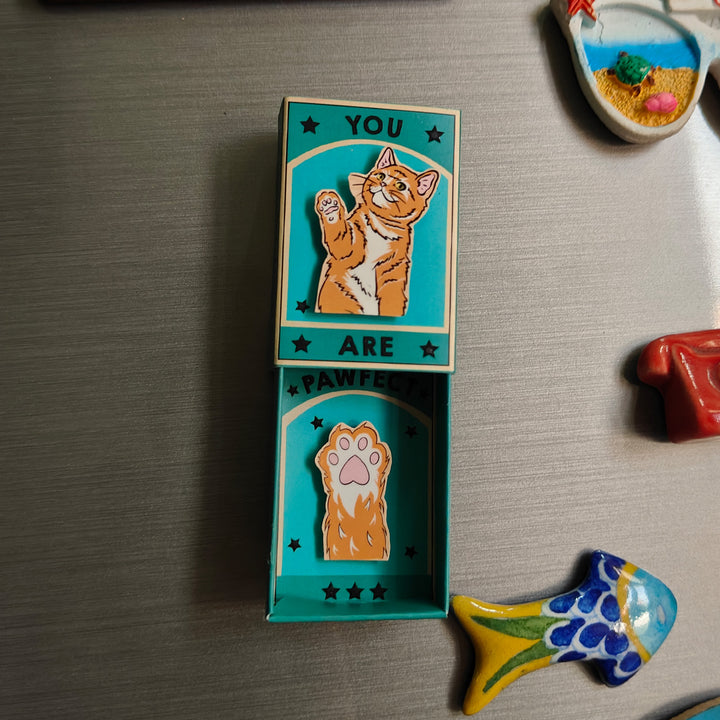 Handmade Cat Lover Theme Paper Fridge Magnet