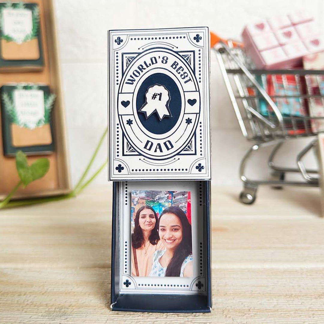 Photo Personalized Handmade Best Dad Paper Fridge Magnet