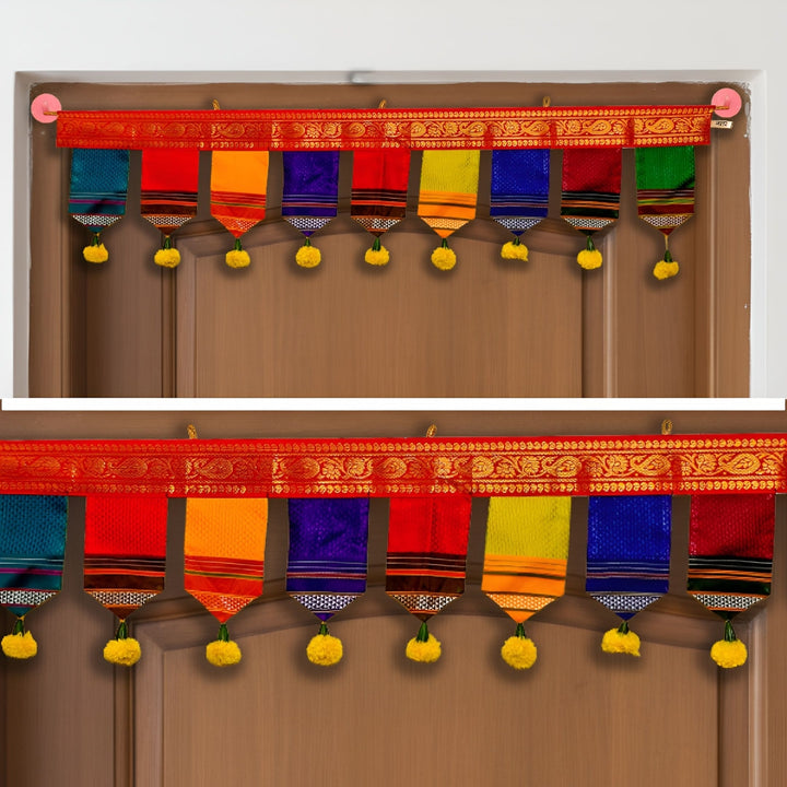 40 Inch | Handmade Khun Fabric Rangrekha Toran