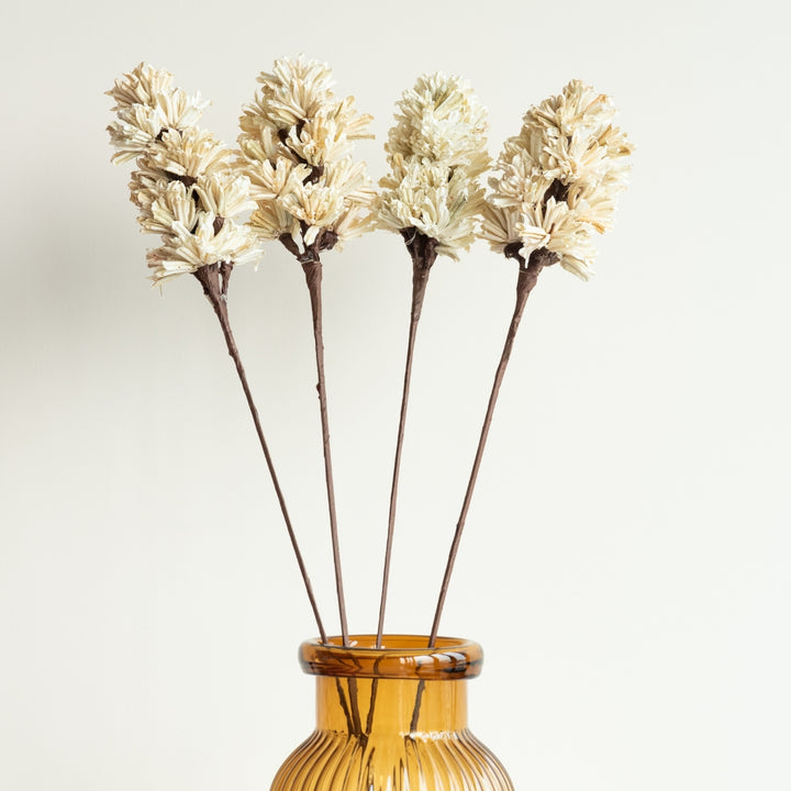 Handmade Beige Artichoke Dried Flower Bunch | Set Of 5