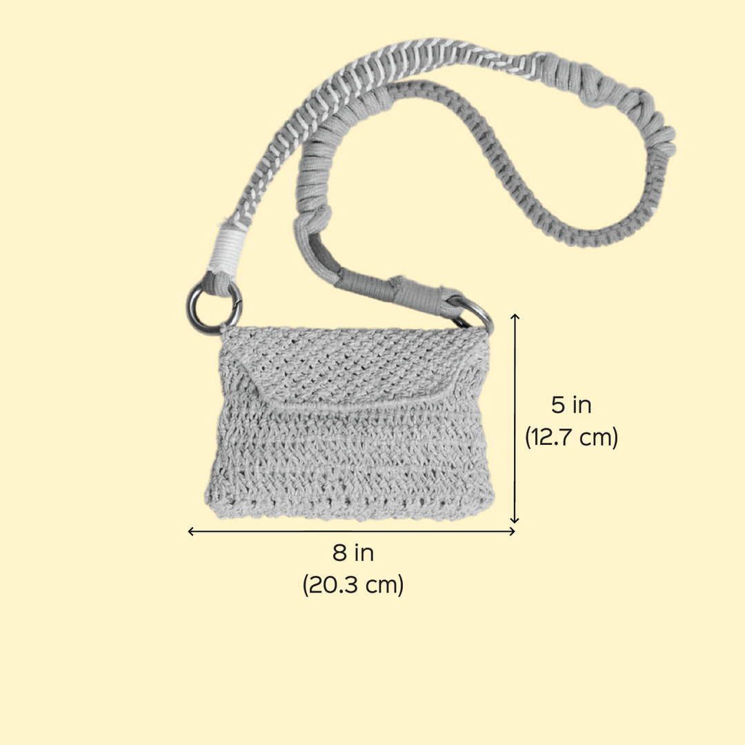 Handmade Macrame Glee Raffia Mini Sling Bag