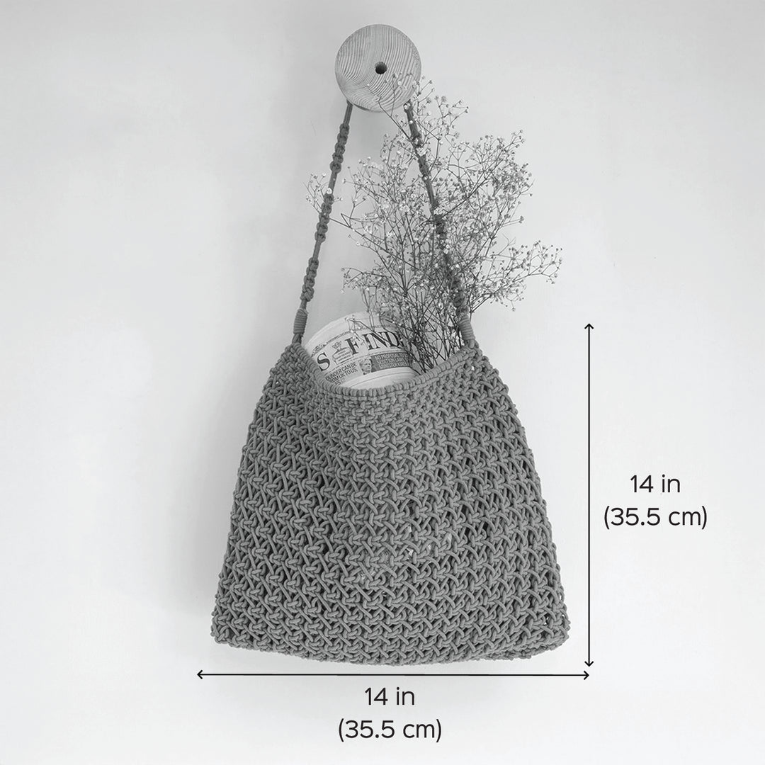 Hand-Knotted Macrame Totally Classic Tote Bag