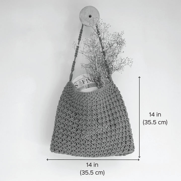 Hand-Knotted Macrame Totally Classic Tote Bag