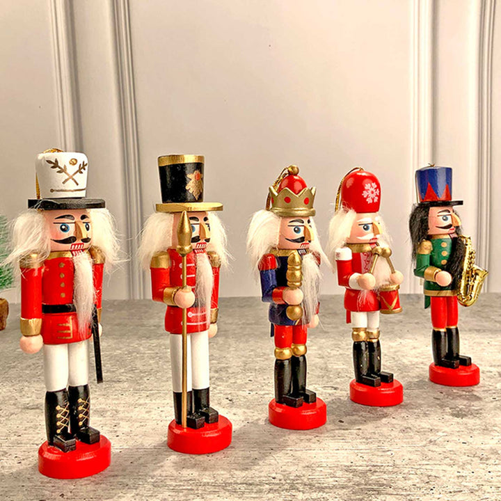 Royal Themed Nutcrackers Wooden Decor For Christmas Table Decoration | Set Of 5