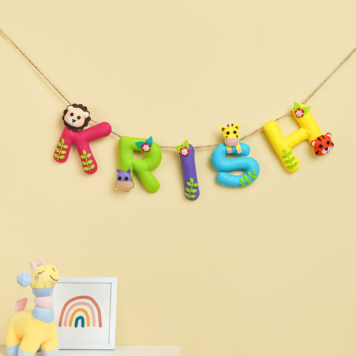 Handmade Personalized Felt Kids Bunting - Jungle