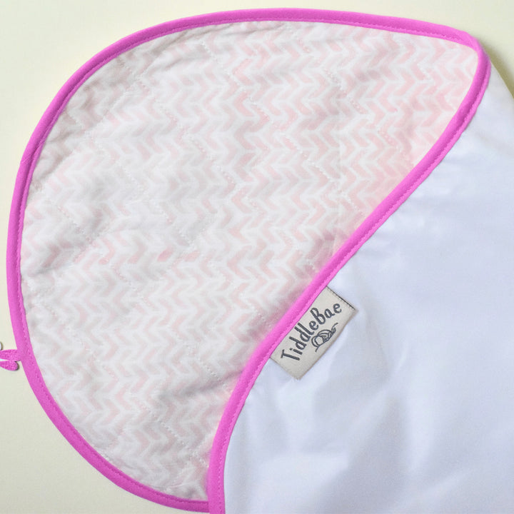 Block Printed Blush Breeze Burp Cloth