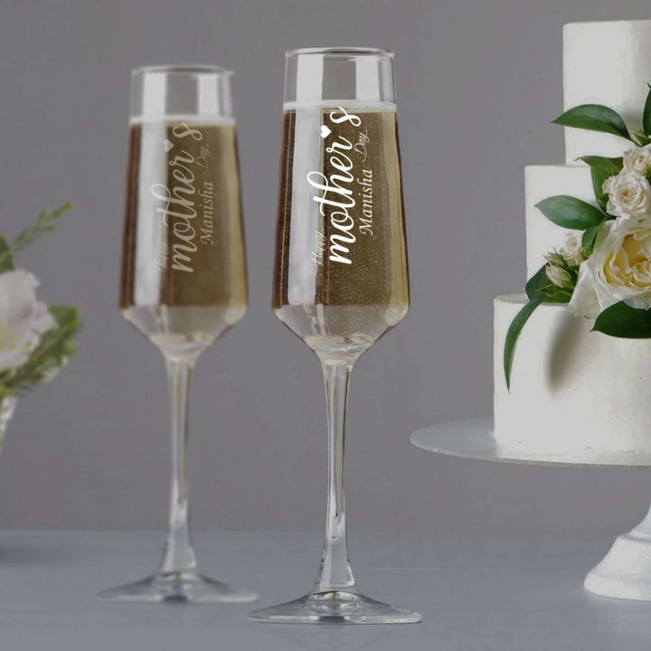 Personalized Engraved Champagne Glass For Mothers | 250 ml