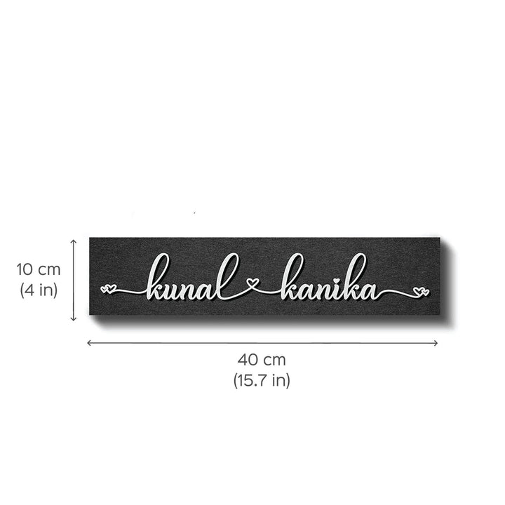Minimalist 3D Wooden Nameplate for Family