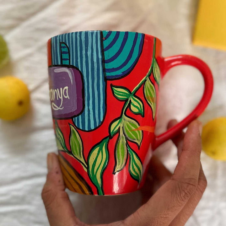 Photo Personalized Hand-Painted Pop Art Illustrated Caricature Mug | 300 ML