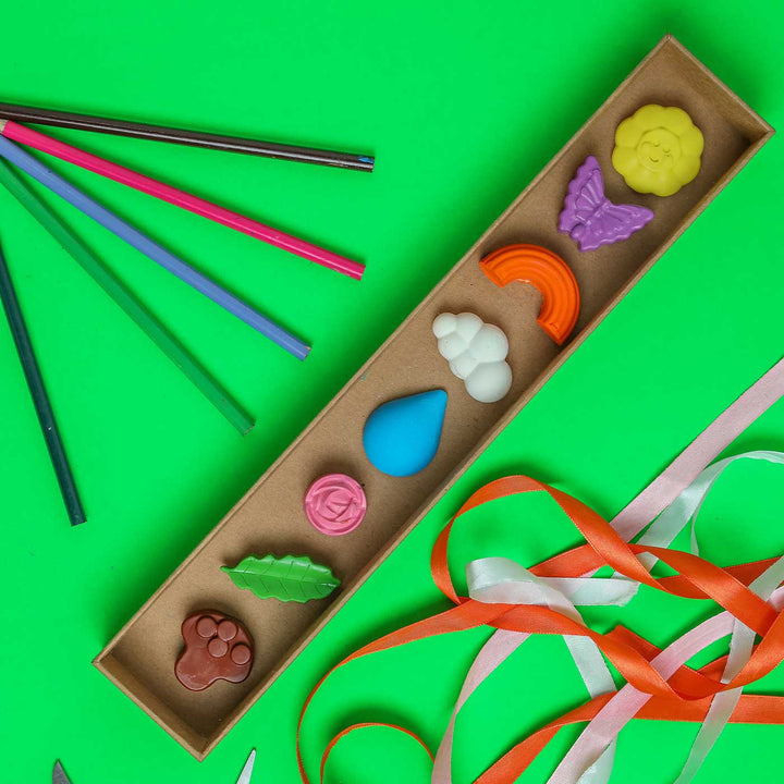 Handmade Non-Toxic Assorted Nature Crayons | Set Of 8