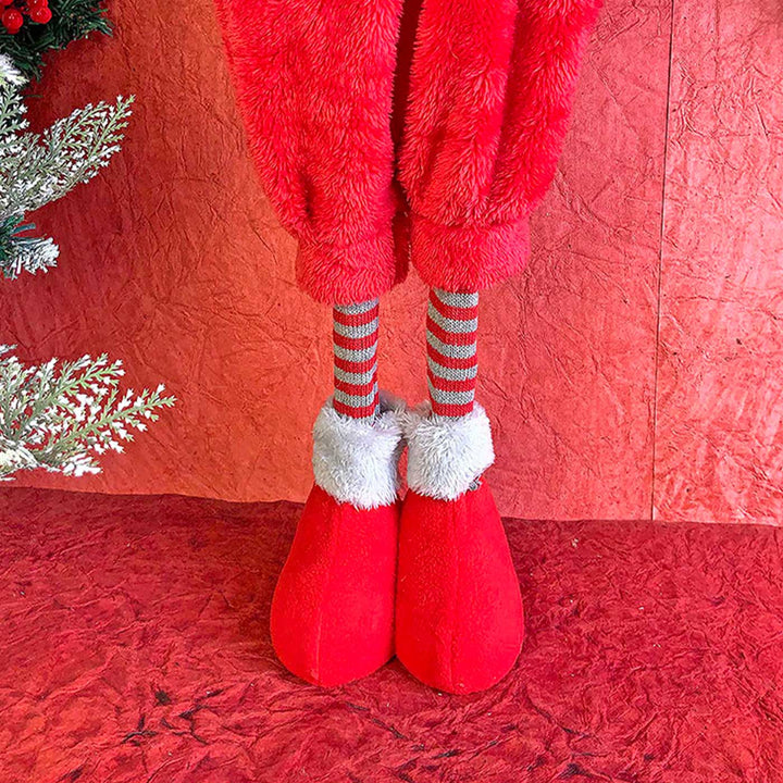 Foldable Tall Mr. Reindeer Self-Standing Woolen Decor For Christmas Table Decoration