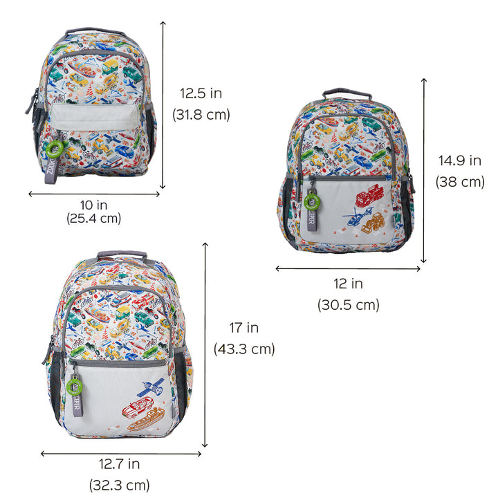 City Safari Theme Water-Resistant Kids Everyday Backpack