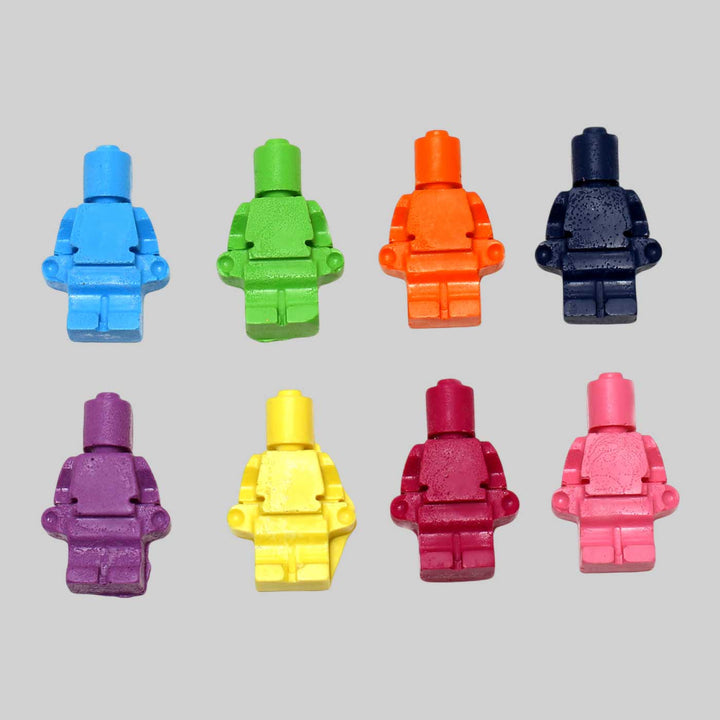 Handmade Non-Toxic Lego Man Crayons | Set Of 8