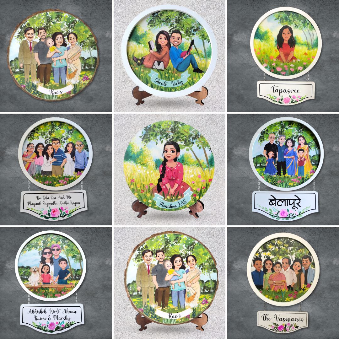 Photo Caricature Nameplate with Stand