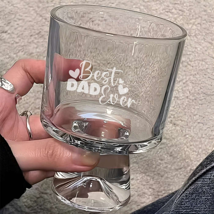 Engraved Best Dad Ever Theme Whiskey Glass | 250 ml