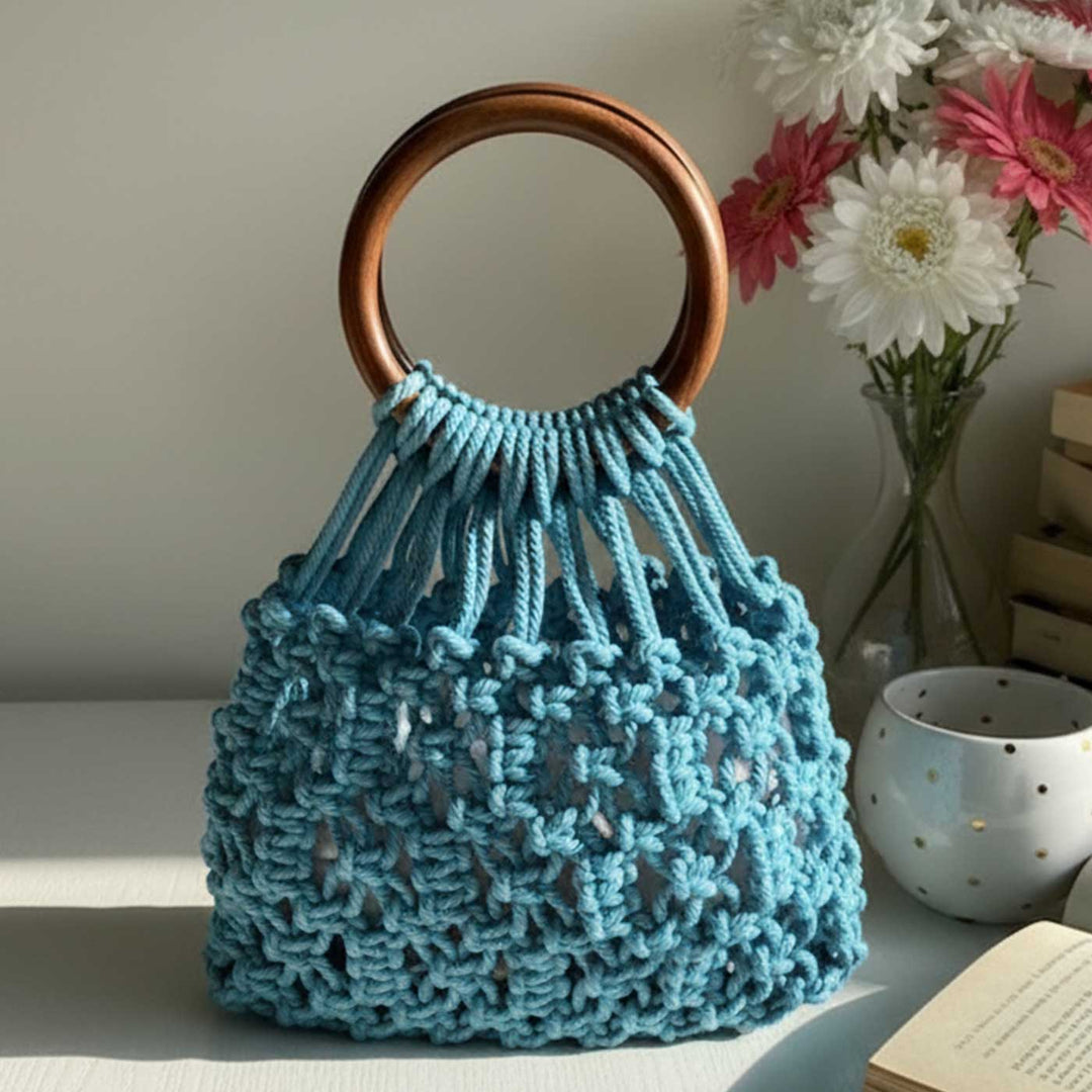 Handmade Macrame On-The-Go Handbag