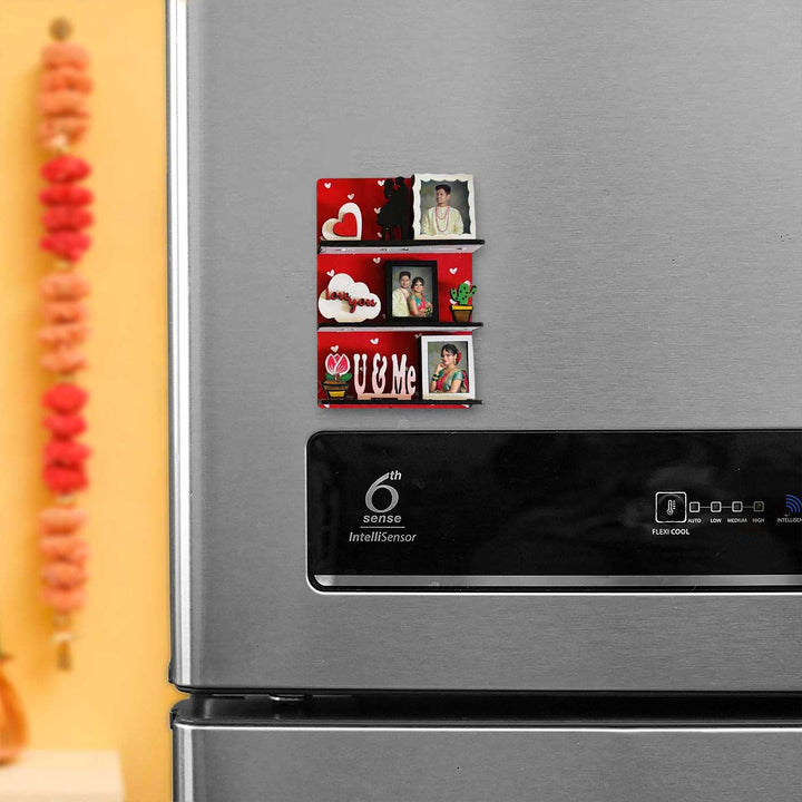 Photo Personalized Handmade You & Me MDF Wood Fridge Magnet With Stand