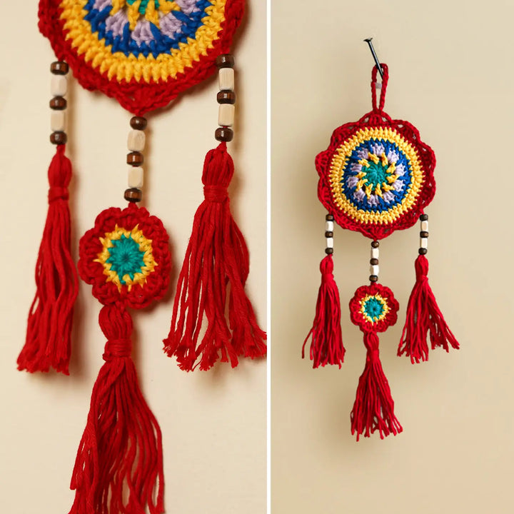 Handmade Muladhara Chakra Crochet Hanging