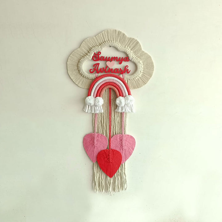 Handcrafted Personalized Macrame Wall Hanging For Couples