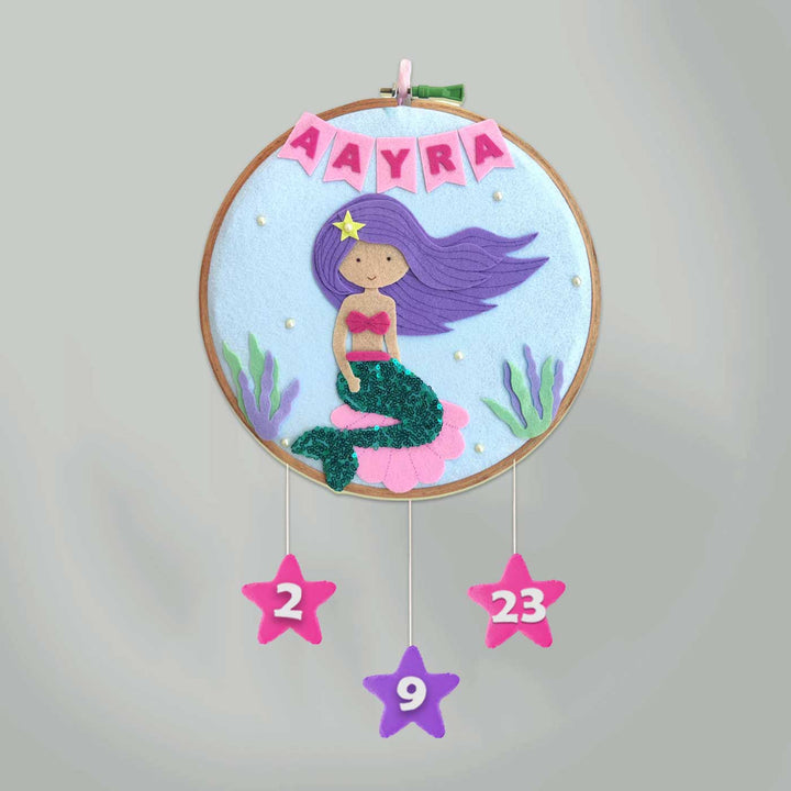 Handcrafted Personalized Mermaid Hoop Nameplate