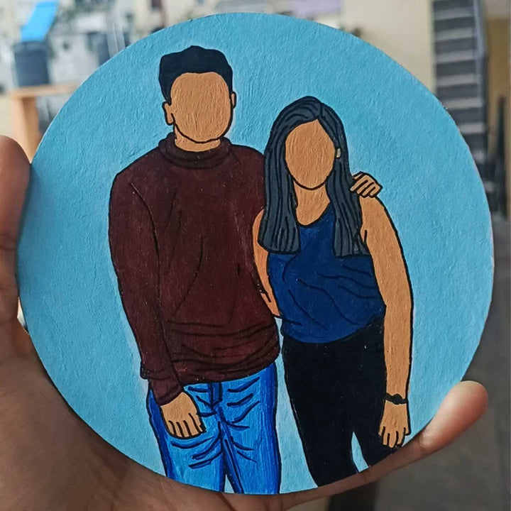 Photo Personalized Hand-Painted MDF Wood Portrait