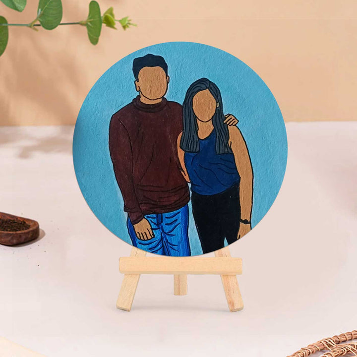 Photo Personalized Hand-Painted MDF Wood Portrait