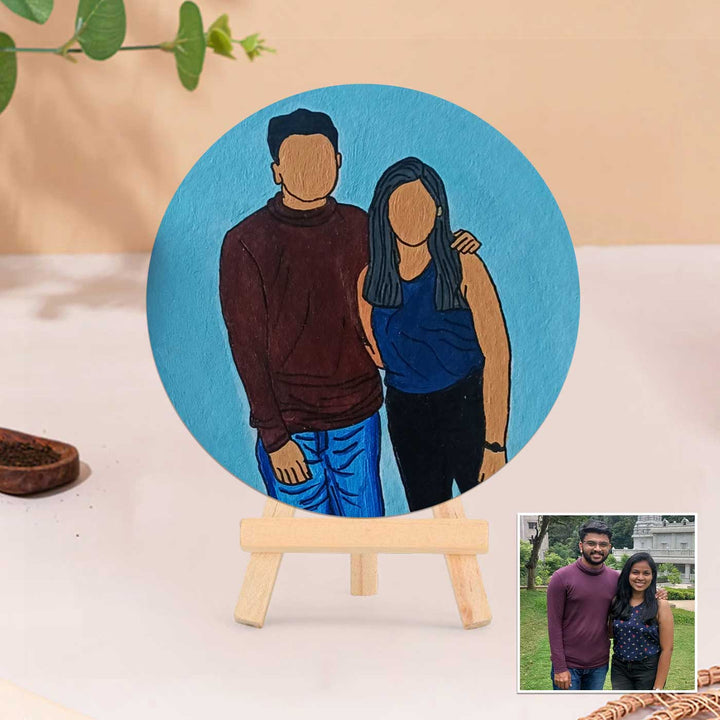 Photo Personalized Hand-Painted MDF Wood Portrait