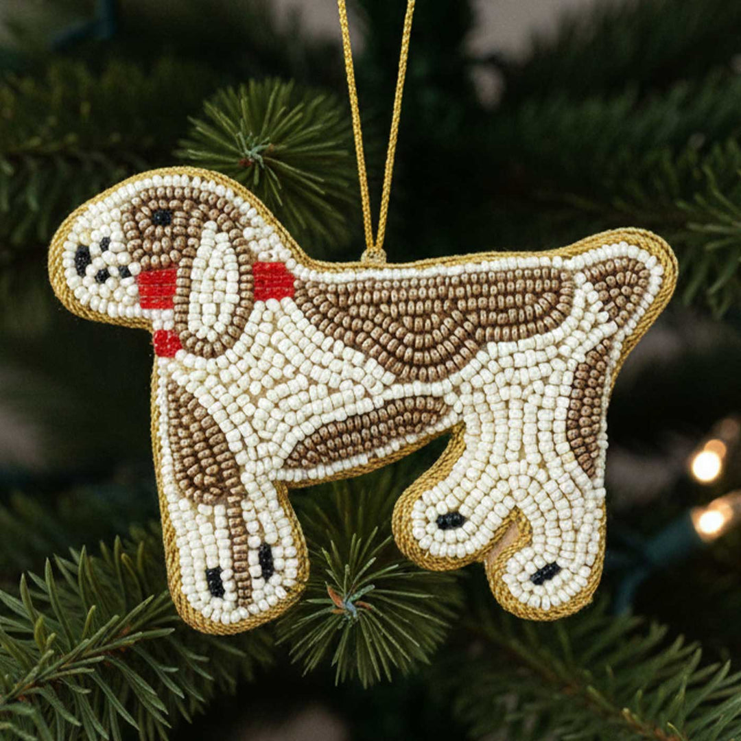 Corgi Dog Beaded Premium Zardozi Ornament