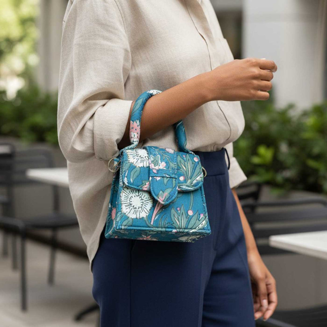 Mini Pichwai Hand Block Printed Chiq Bag