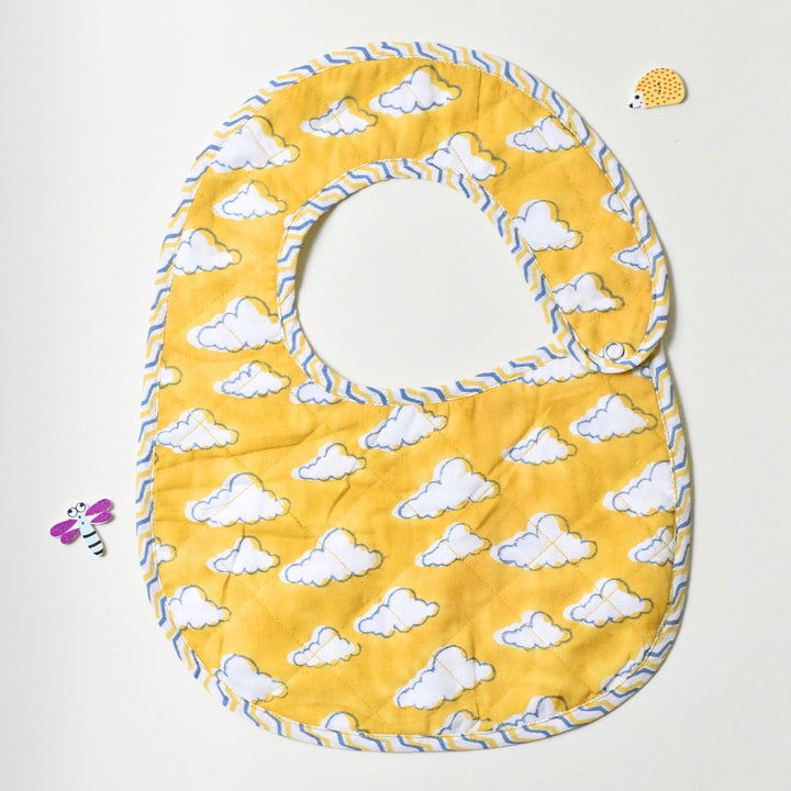 Block Printed Dreams Afloat Bib