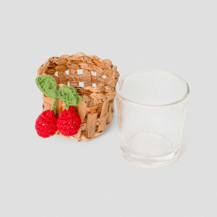 Handmade Banana Bark And Crochet Joy Tea Light Holder | Set Of 3