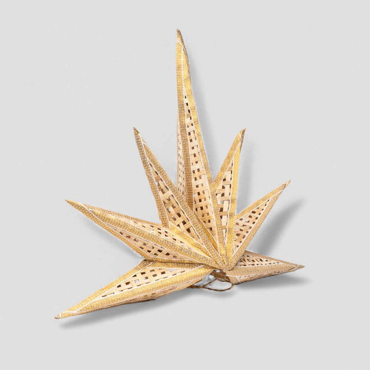 Foldable Handmade Bamboo Hope Natural Christmas Star