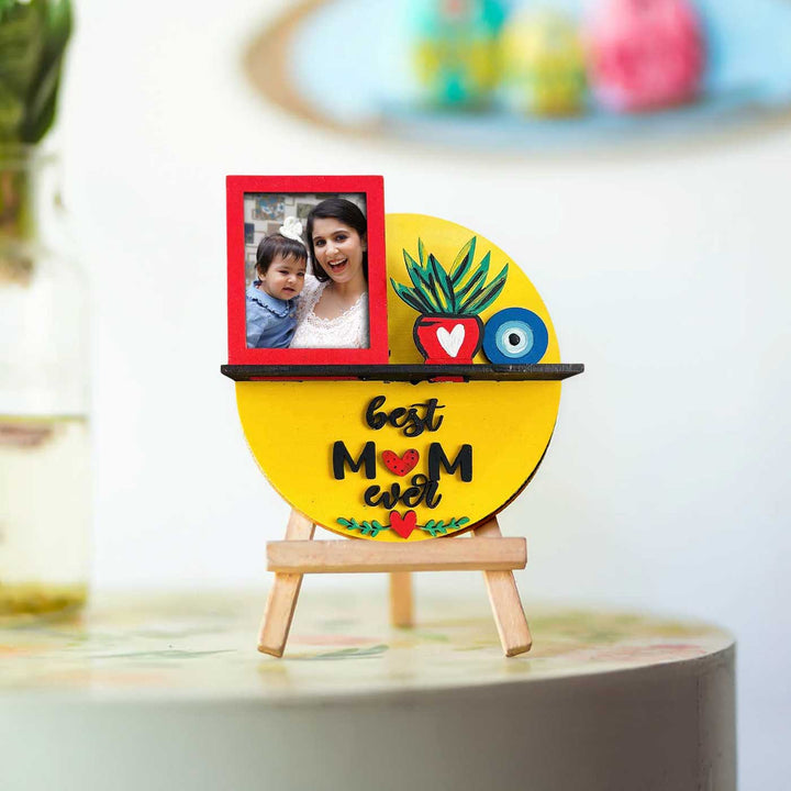 Photo Personalized Handmade Best Mom Ever MDF Wood Fridge Magnet With Stand