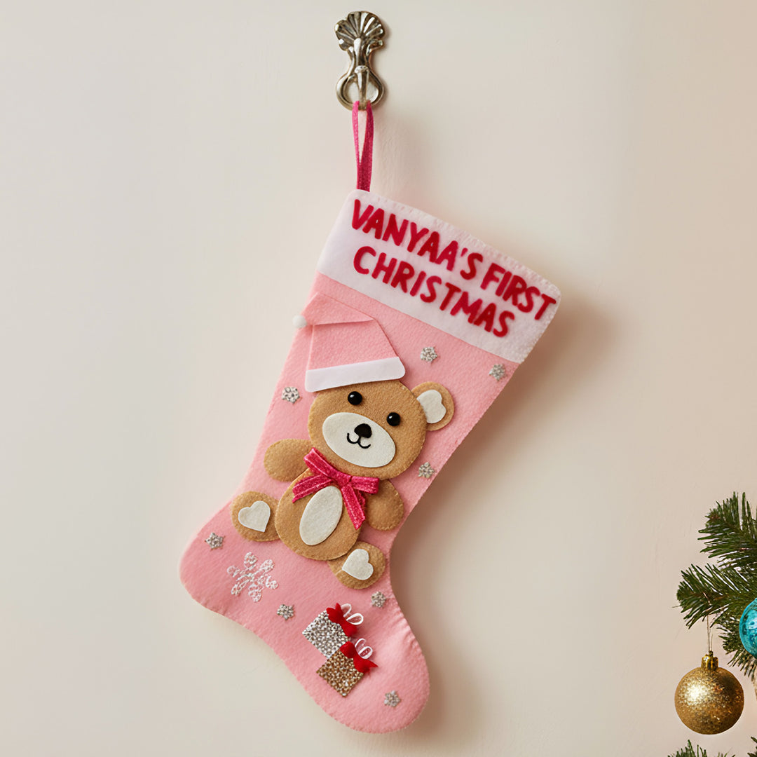 Personalized My First Christmas Felt Stocking