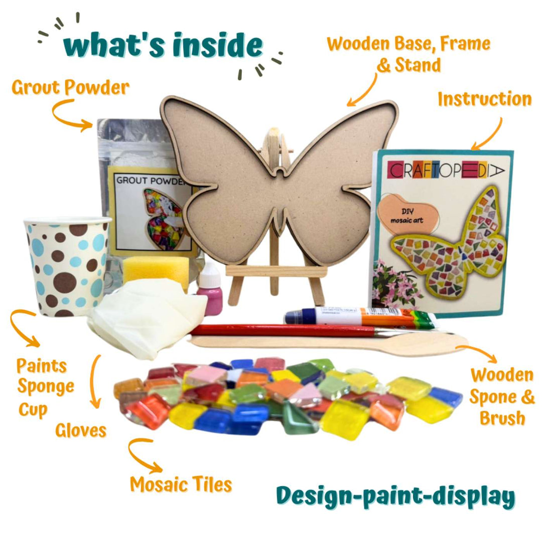 Butterfly Theme Mosaic Art DIY Kit