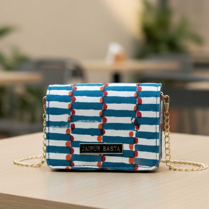 Blue Sutra Hand Block Printed Jugni Sling Bag