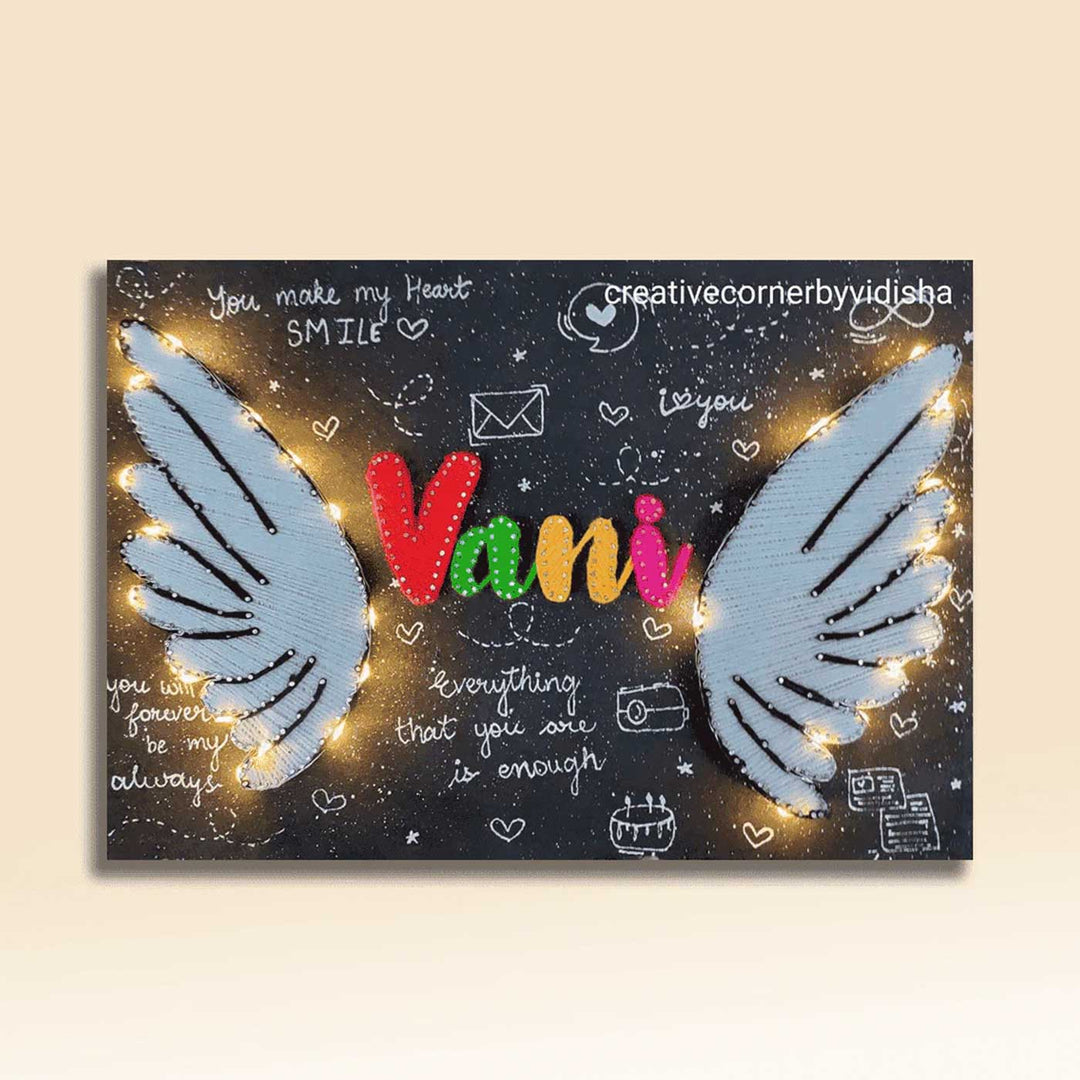 Personalized String Art Flight Of Identity Wooden Name Plate