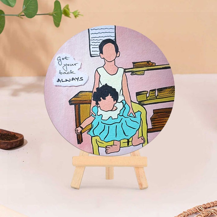 Photo Personalized Hand-Painted MDF Wood Portrait