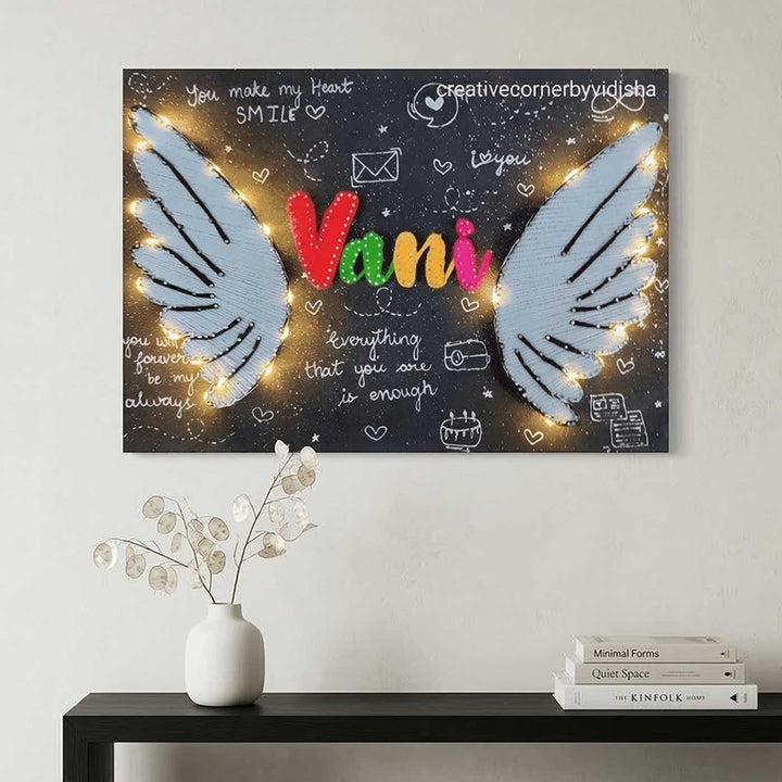 Personalized String Art Flight Of Identity Wooden Name Plate