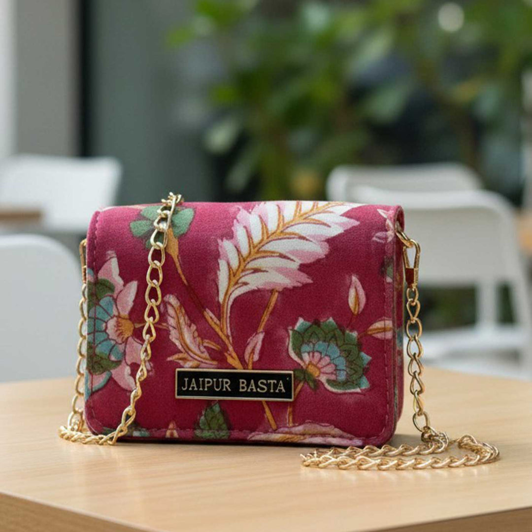 Gulabi Hand Block Printed Jugni Sling Bag
