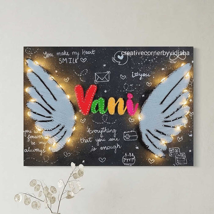 Personalized String Art Flight Of Identity Wooden Name Plate