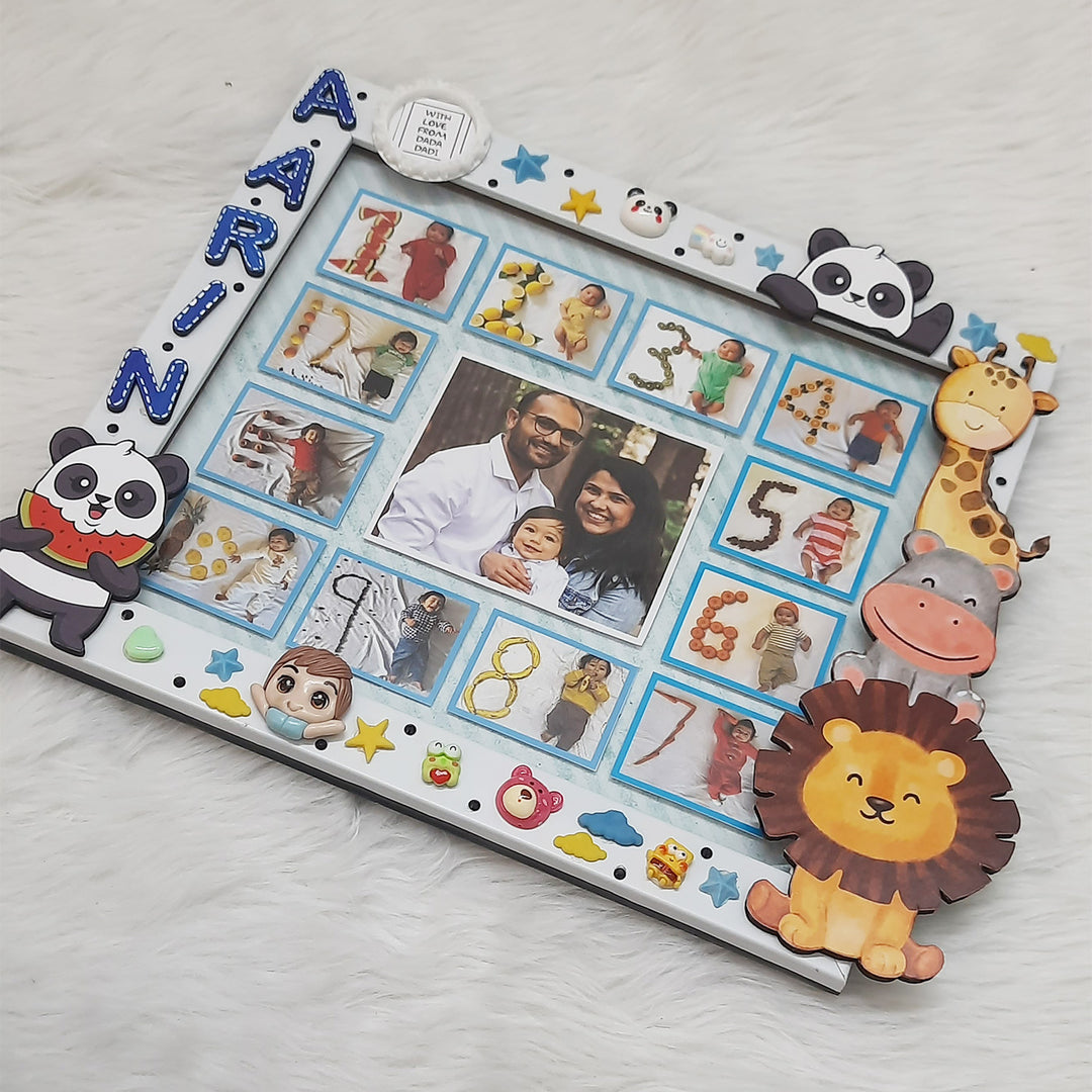 Twelve Months Kids Photo Personalized Frame