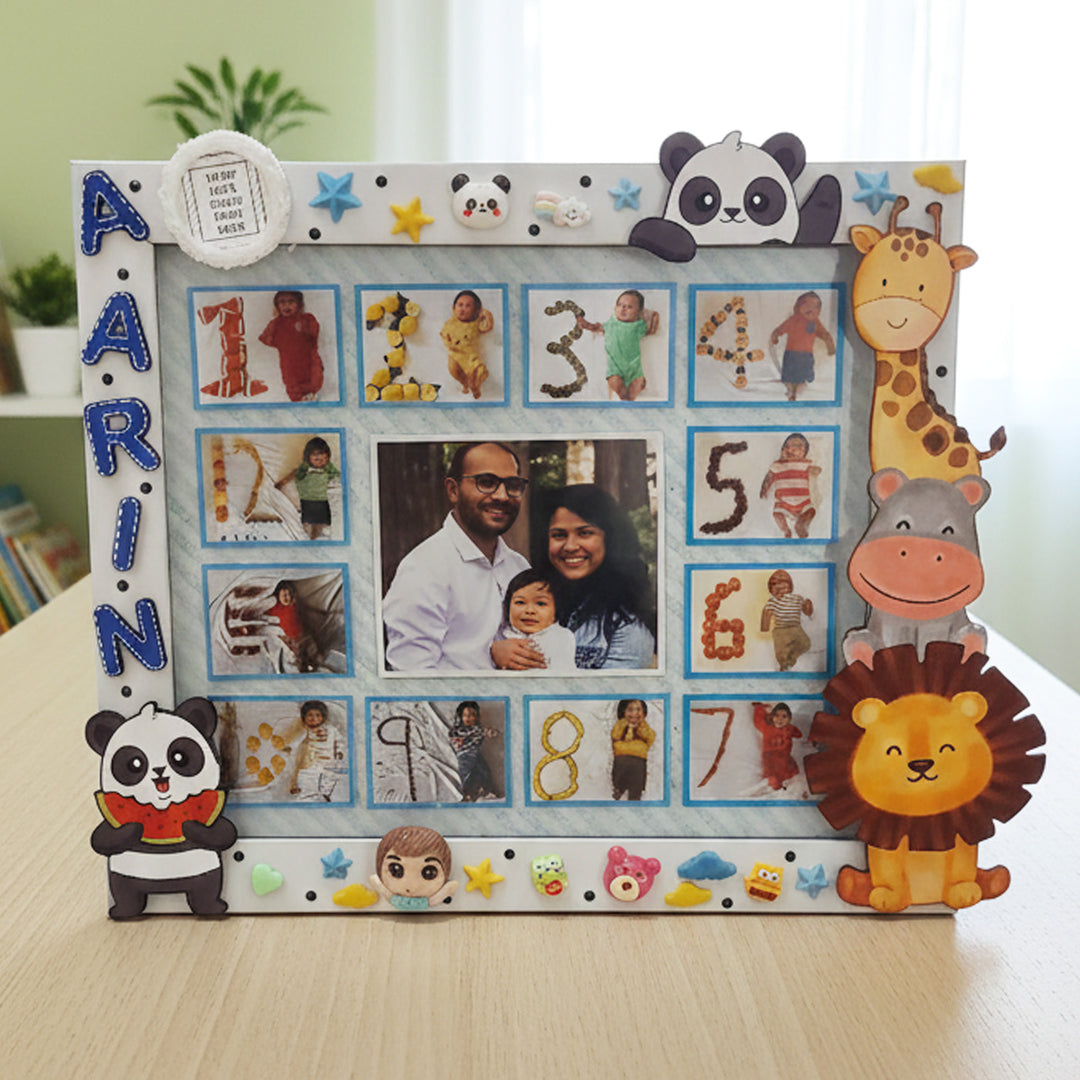 Twelve Months Kids Photo Personalized Frame