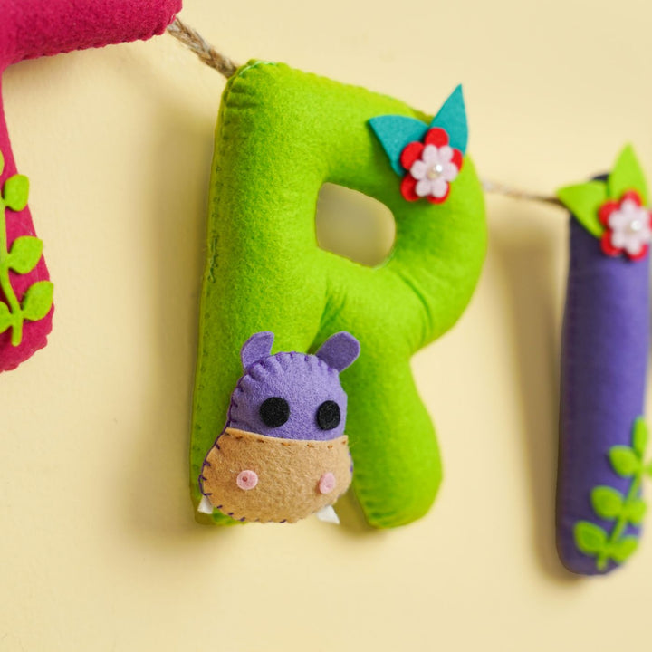 Handmade Personalized Felt Kids Bunting - Jungle