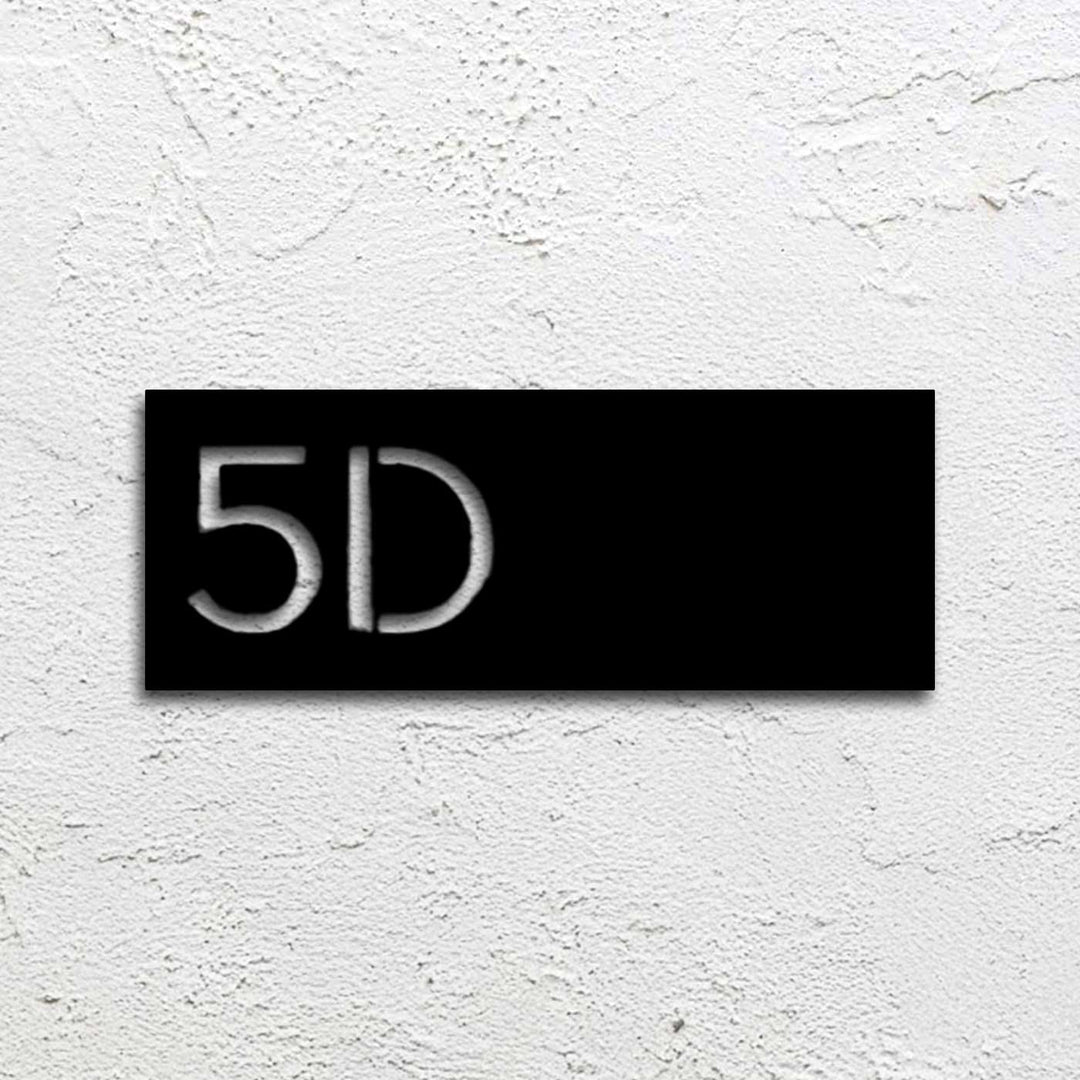 Personalized Laser Cut Minimalist Design Steel Name Plate