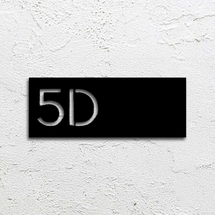 Personalized Laser Cut Minimalist Design Steel Name Plate