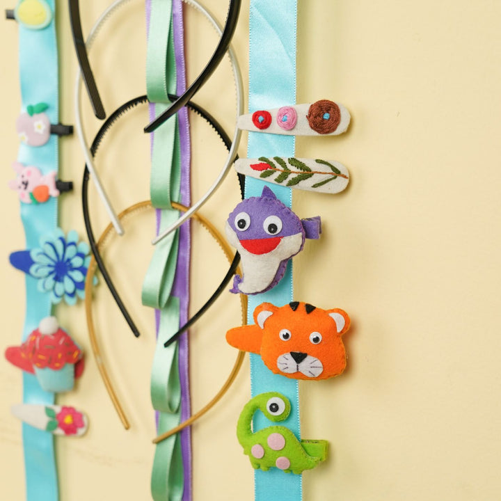 Handcrafted Personalized Girl Themed Hair Clip Organizer for Kids